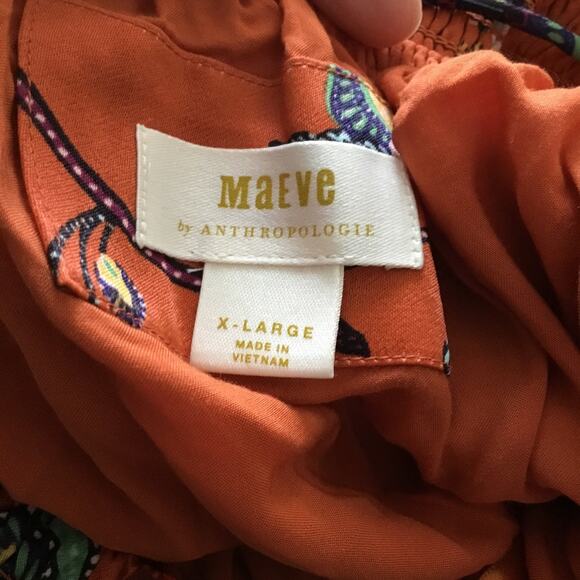 Maeve Orange Floral Maxi Dress - Picture 7 of 8